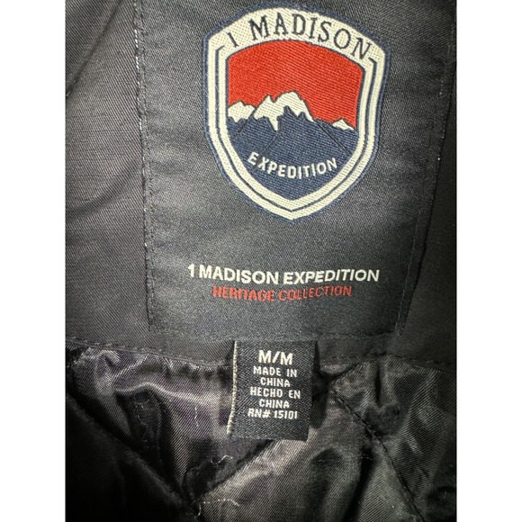 1 Madison Expedition Parka Adult M Heritage Jacket Black Faux Fur Hood‎ Womens - Picture 11 of 16